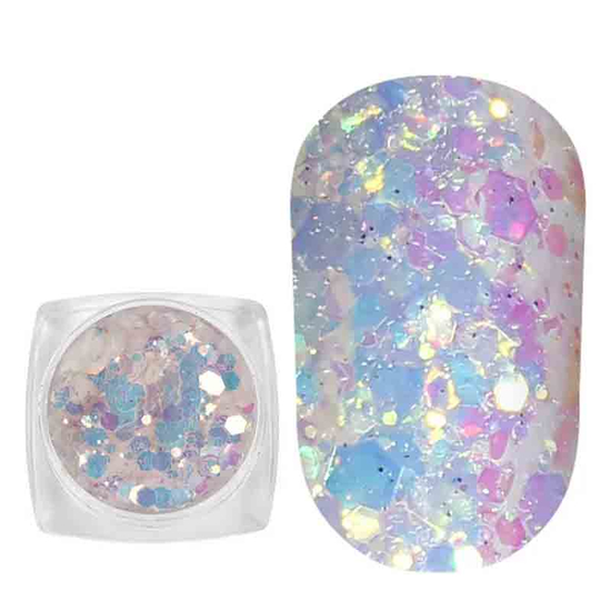 Komilfo блесточки фотохромные MIX-002, микс размеров, 2,5 г, Цвет: 002
