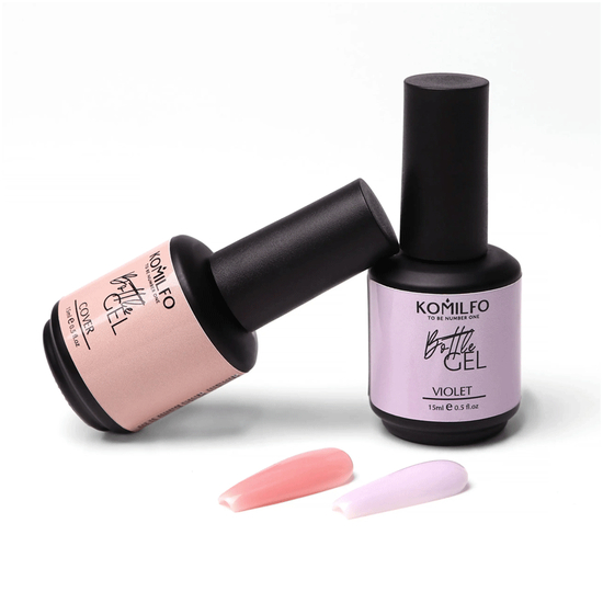 Komilfo Bottle Gel Violet з пензликом, 15 мл, Колір: Violet3
