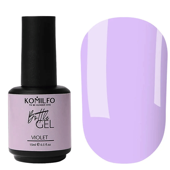 Komilfo Bottle Gel Violet з пензликом, 15 мл, Колір: Violet