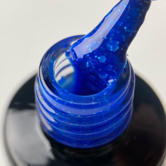 Гель-лак ART Bubble №B010 (напівпрозорий синій з білими пластівцями), 6 мл2