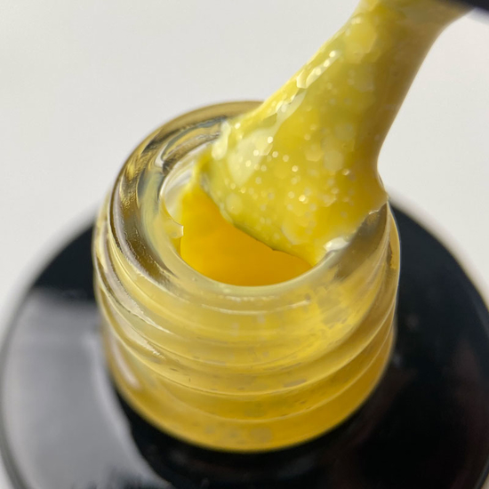 Гель-лак ART Bubble №B013 (напівпрозорий жовтий з білими пластівцями), 6 мл2