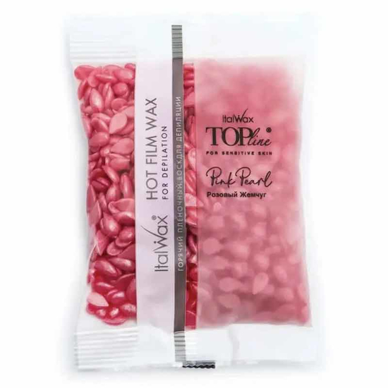 ItalWax Горячий воск в гранулах TOP Formula, розовый жемчуг, 100 г, Объем: 100 г, Аромат: Розовый жемчуг