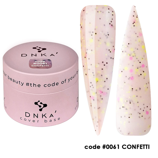 DNKa Cover Base №0061 Confetti, 30 мл, Об`єм: 30 мл, Колір: 61