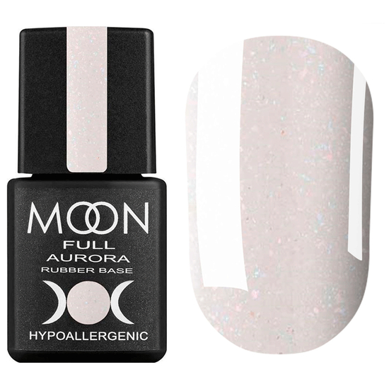 MOON FULL Rubber Base Aurora №2002 (нюдовий з шиммером), 8 мл, Колір: 2002