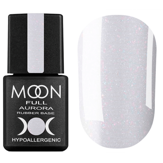 MOON FULL Rubber Base Aurora №2008 (сиреневый с шиммером), 8 мл, Цвет: 2008