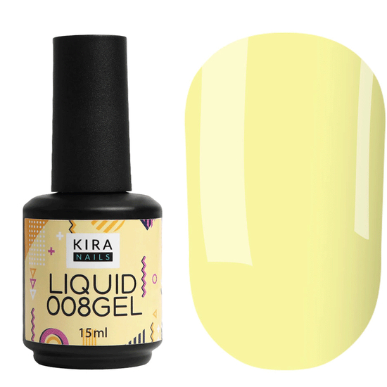 Kira Nails Liquid Gel 008 (светло-лимонный), 15 мл, Объем: 15 мл, Цвет: 008
