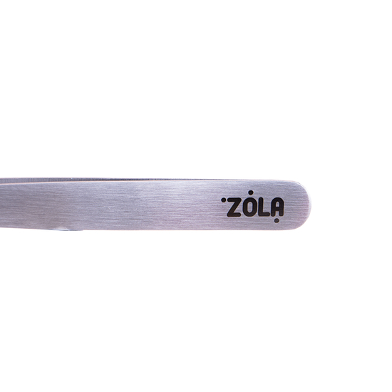 Пінцет професійний для брів ZOLA SILVER (скошений), Колір: Silver3