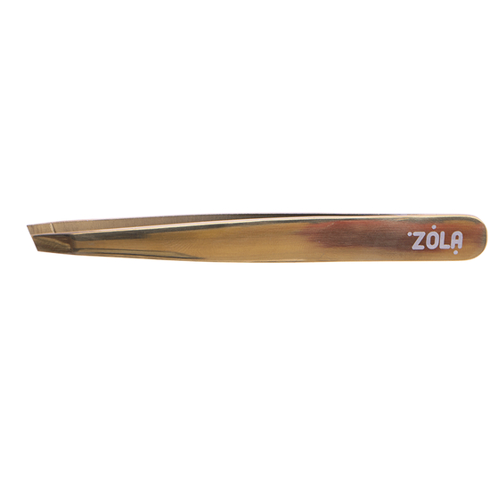 Пинцет профессиональный для бровей ZOLA GOLD (скошенный), Цвет: Gold
2