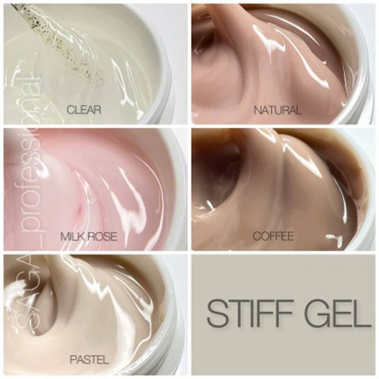 SAGA professional STIFF Gel гель-желе Pastel №02, 13 мл, Об`єм: 13 мл, Колір: Pastel3