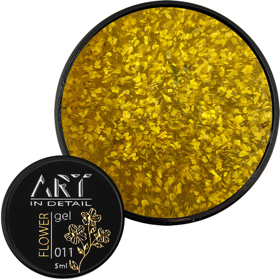 ART Flower Gel №011, гель із сухоцвітами, 5 мл, Колір: 0112