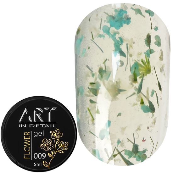 ART Flower Gel №009, гель із сухоцвітами, 5 мл, Колір: 009