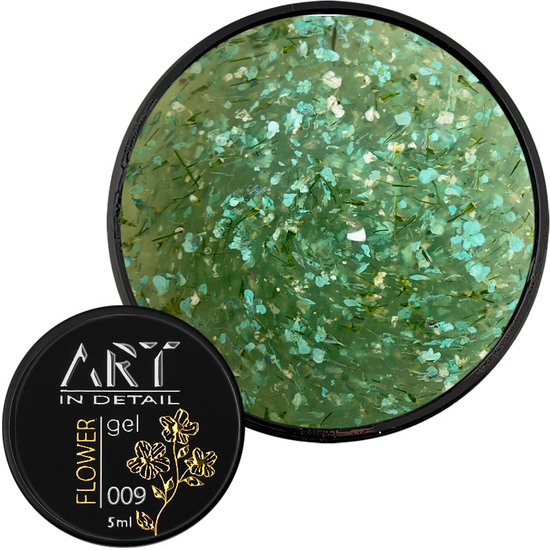 ART Flower Gel №009, гель із сухоцвітами, 5 мл, Колір: 0092