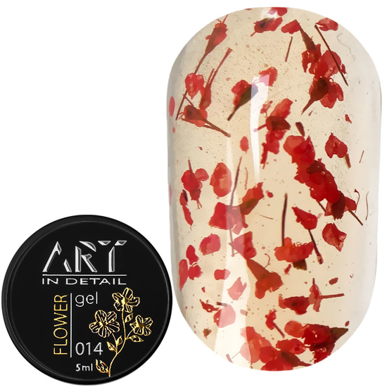 ART Flower Gel №014, гель с сухоцветами, 5 мл, Цвет: 014