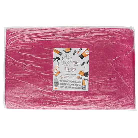 Фартуки Panni Mlada 0,8х1,25 м (50 шт./уп.) из полиэтилена Цвет: розовый, Количество: 50 шт, Цвет: Розовый

