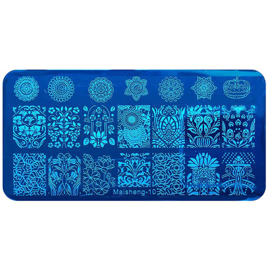 Пластина для стемпінгу mART Maisheng 10, Колір: Maisheng 10