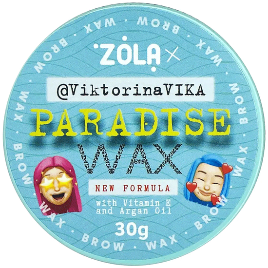 Віск для брів ZOLA Viktorina Vika Paradise Wax with Vitamin E and Argan Oil 30 гр, Об`єм: 30 г