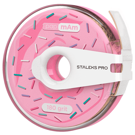 Змінний файл-стрічка білий papmAm з кліпсою 180 грит STALEKS PRO EXPERT ATC-180w, Абразивність : 180 грит