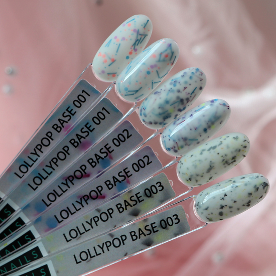 Kira Nails Lollypop Base №004 (розовый с разноцветными хлопьями), 6 мл, Цвет: 004
3