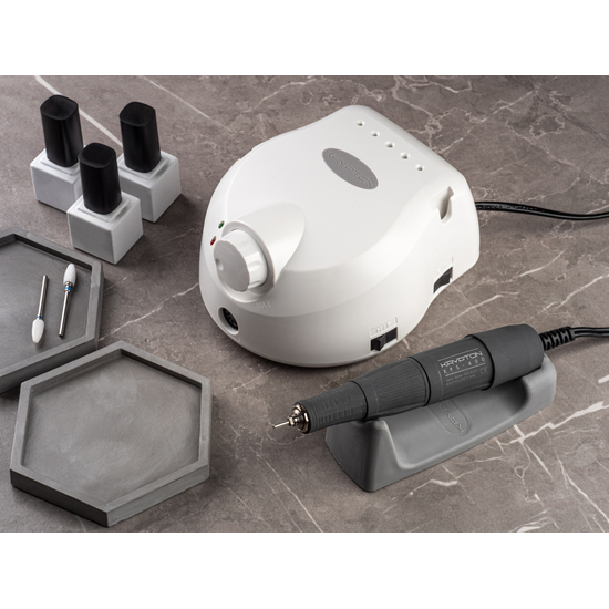Фрезер Krypton XPS-400, 40 000 оборотів/хв, колір білий із сірим логотипом6