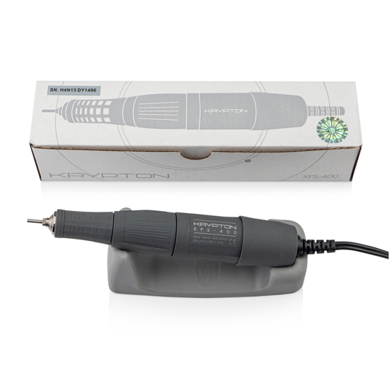 Фрезер Krypton XPS-400, 40 000 оборотів/хв, колір білий із сірим логотипом9
