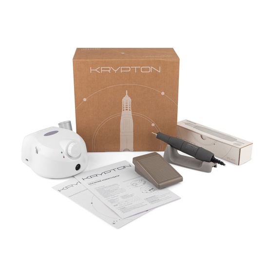 Фрезер Krypton XPS-400, 40 000 оборотів/хв, колір білий з бузковим логотипом5