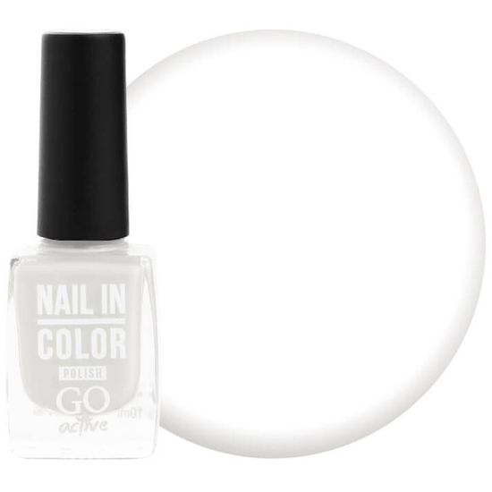 Лак для ногтей Nail Polish GO ACTIVE 002 (белый, эмаль), 10 мл, Цвет: 002
