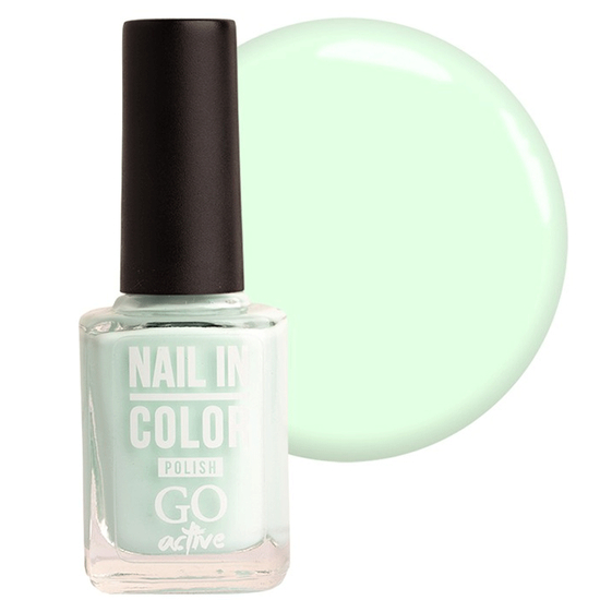 Лак для ногтей Nail Polish GO ACTIVE 070 (молочно-салатовый шейк), 10 мл, Цвет: 070