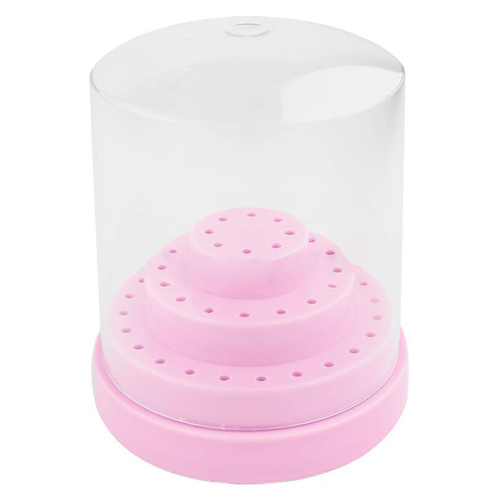 Подставка для фрез (насадок) на 48 шт, цвет в ассортименте, Цвет: Нежно-розовая2