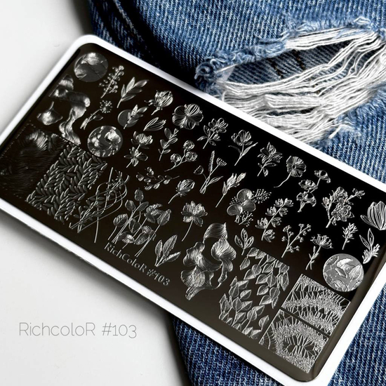 Пластина для стемпінгу RichColor-103, Колір: 1033