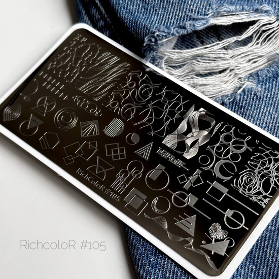 Пластина для стемпінгу RichColor-105, Колір: 1053