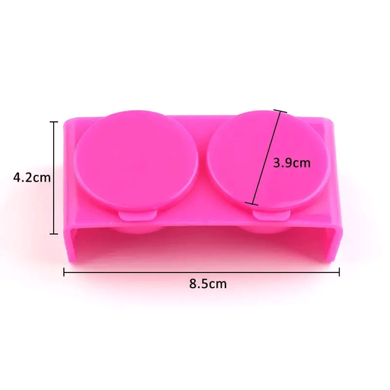 Палітра-контейнер для змішування фарб, подвійна з кришкою, рожева, Колір: Рожева3