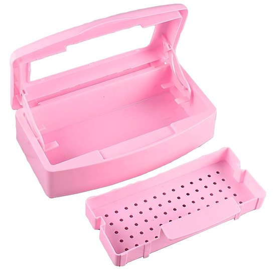 Бокс-контейнер для дезинфекции маникюрных инструментов 0,5 л (с окошком), розовый, Цвет: Розовый
4