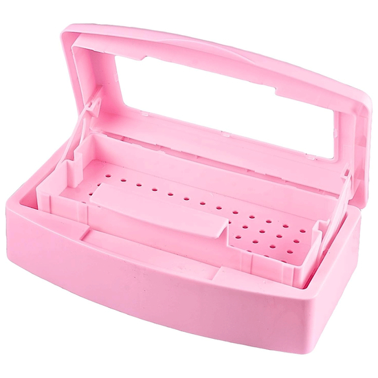 Бокс-контейнер для дезинфекции маникюрных инструментов 0,5 л (с окошком), розовый, Цвет: Розовый
2