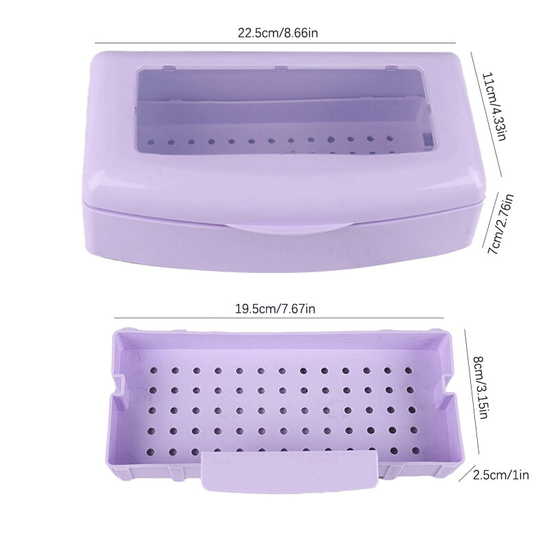 Бокс-контейнер для дезінфекції манікюрних інструментів 0,5 л (з віконцем), фіолетовий, Колір: Фіолетовий2