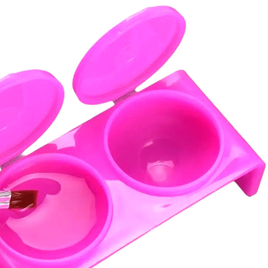 Палитра-контейнер для смешивания красок, двойная с крышкой, розовая, Цвет: Розовая
2