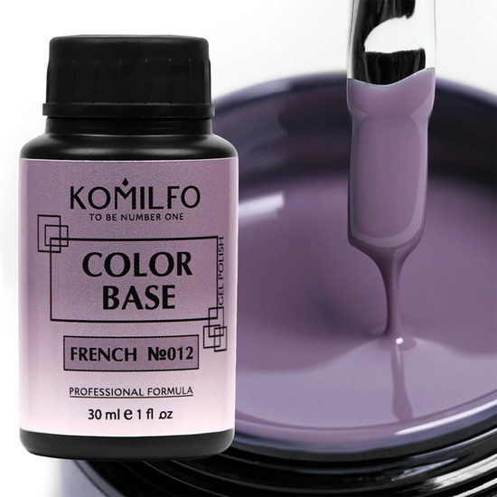 База Komilfo Color Base French 012 (темный лиловый), 30 мл (без кисточки), Объем: 30 мл бочонок
, Цвет: 0122