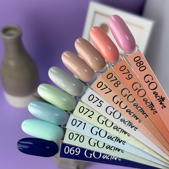 Лак для нігтів Nail Polish GO ACTIVE 023 (кольорові мікроблискітки на прозорій основі), 10 мл, Колір: 0237
