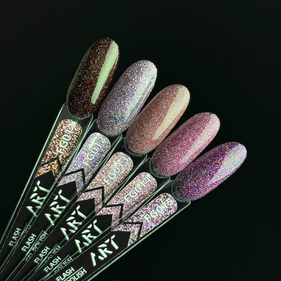 Гель-лак светоотражающий ART Flash Gel Polish №FG012, 6 мл, Цвет: FG0124