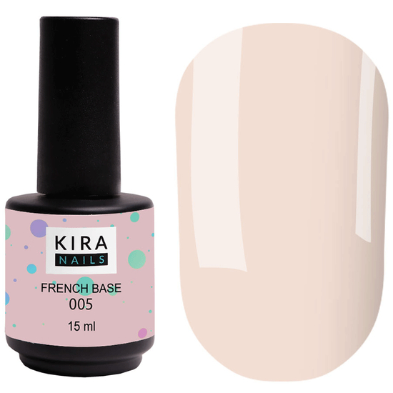 Kira Nails French Base 005 (светло-бежевый), 15 мл, Объем: 15 мл, Цвет: 005
