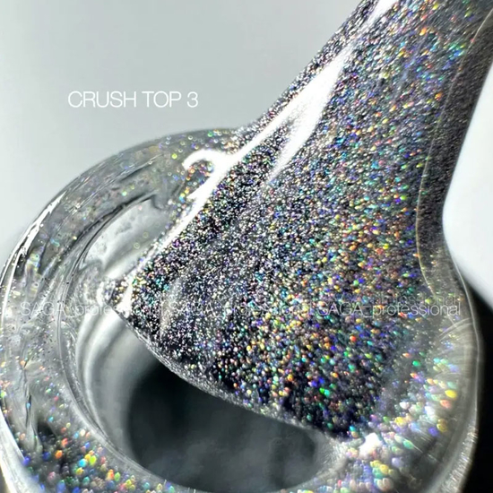Топ для гель-лаку без липкого шару Saga Crush Top №03 (котяче око), 9 мл, Колір: 032