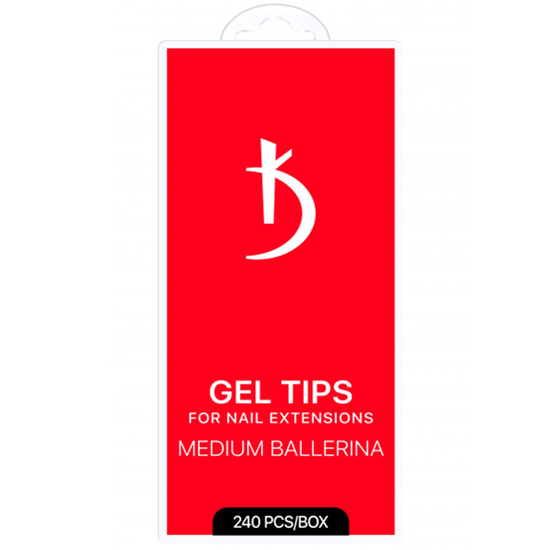 Гелеві типси для нарощування нігтів Kodi Professional MEDIUM BALLERINA, 240 шт, Розмір: Medium Ballerina