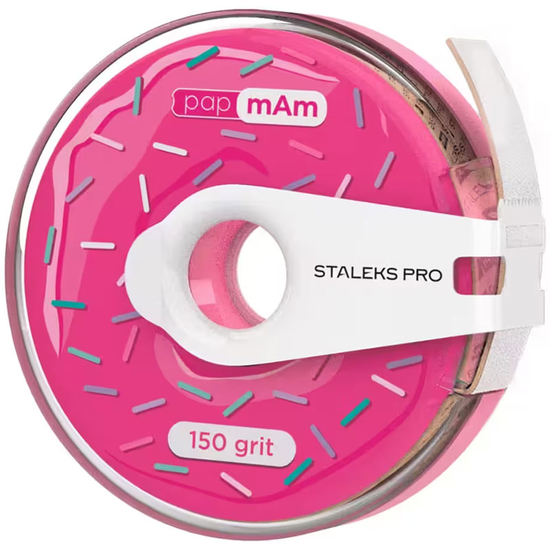 Сменный файл-лента белый papmAm с клипсой 150 грит STALEKS PRO EXPERT ATC-150w, Абразивность: 150 грит