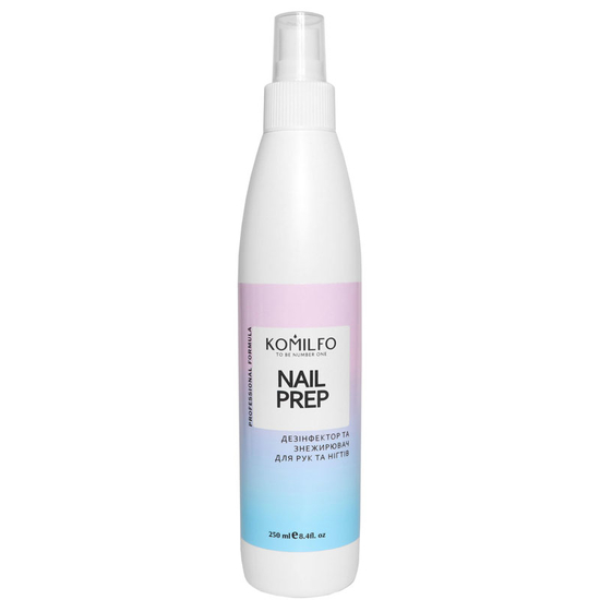 Komilfo Nail Prep – дезинфектор и обезжириватель для ногтей, 250 мл, Объем: 250 мл2