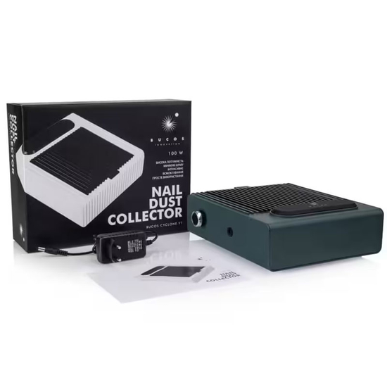 Вытяжка для маникюра с НЕРА фильтром BUCOS CYCLONE V1 на 100W Зеленая, Цвет: Зеленая4