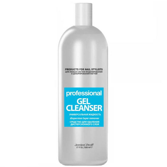 Засіб для видалення липкого шару Jerden Proff Gel Cleanser, 500 мл, Об`єм: 500 мл, Вид: Засіб для зняття липкого шару