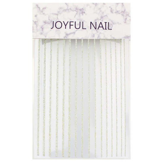 Гибкая лента для ногтей Joyful Nail светоотражающая, цвет шампань, Цвет: Шампань