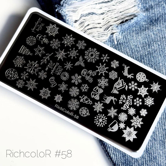 Пластина для стемпинга RichColor-058, Колір: 058