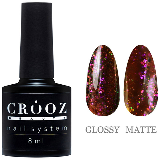 Гель-лак CROOZ Cat Eye Mercury 03 рожево-теракотовий з поталлю, 8 мл, Колір: 03