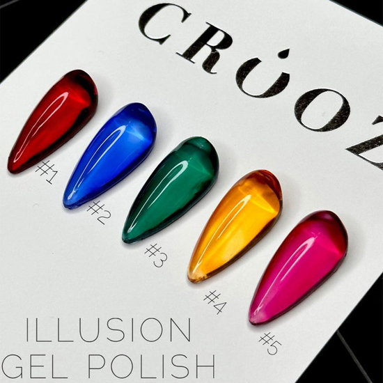 Гель-лак CROOZ Illusion Gel 01, вітражний, 8 мл, Колір: 012