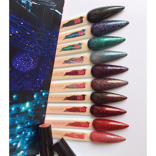 Гель-лак Molekula №110 (Искрящий зеленый), 6 мл2